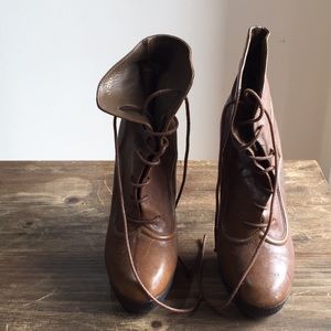 YSL brown booties.